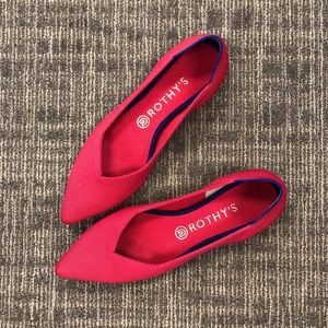 Hot Pink Rothy’s point toe size 9.5